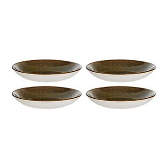 Tierra dia.9" h:2" 34 oz. Round Brown Porcelain Bowl (Set of 4)