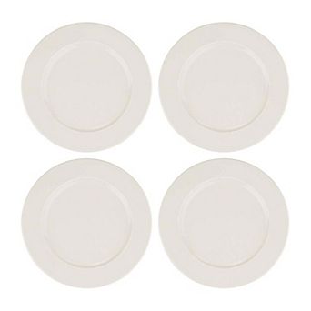 Banquet dia.10.75" Round Warm White Porcelain Plate (Set of 4)