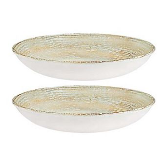 Patera dia.11" h:2.5" 57 oz. Round Decorated Porcelain Bowl (Set of 2)