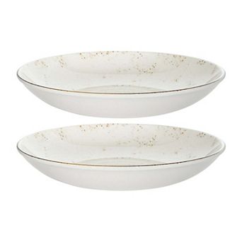 Grain dia.10" h:2" 44 oz. Round Decorated Porcelain Bowl (Set of 2)