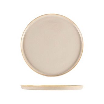 Sand dia.11" Round Beige Porcelain Plate