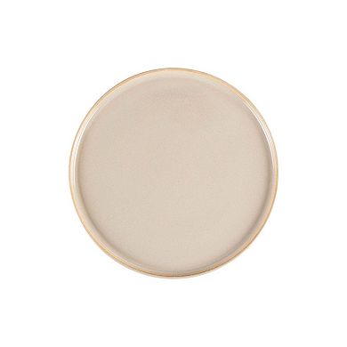 Sand dia.11" Round Beige Porcelain Plate