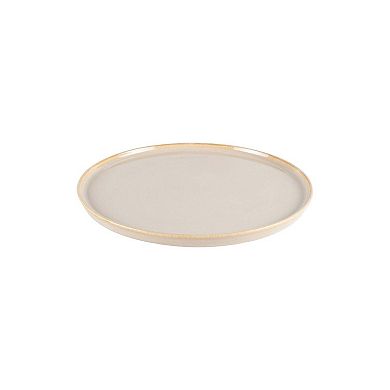 Sand dia.11" Round Beige Porcelain Plate