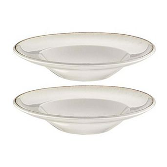 Retro dia.10.75" h:2.25" 16 oz. Round Decorated Porcelain Bowl (Set of 2)