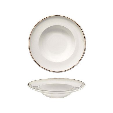 Retro dia.10.75" h:2.25" 16 oz. Round Decorated Porcelain Bowl (Set of 2)