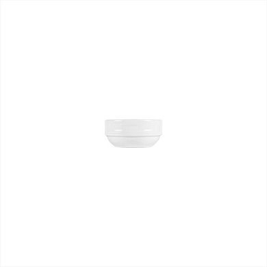 Porcelain Lizbon dia.4" h:1.75" 8 oz. Round White Porcelain Bowl (Set of 4)