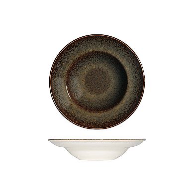 Tierra dia.10.75" h:2.25" 16 oz. Round Brown Porcelain Bowl (Set of 2)