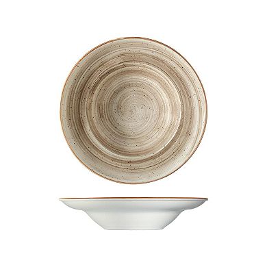 Terrain dia.11.75" h:2.5" 19 oz. Round Brown Porcelain Bowl (Set of 2)