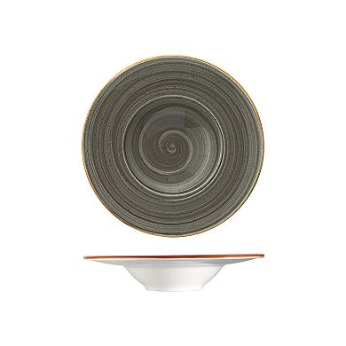 Space dia.11" h:2.5" 14 oz. Round Grey Porcelain Bowl (Set of 2)