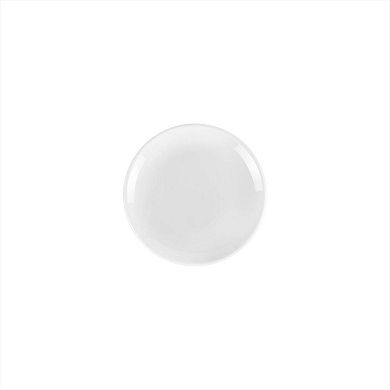 Porcelain Delta-Coupe dia.6.5" Round White Porcelain Plate (Set of 4)