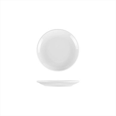 Porcelain Delta-Coupe dia.6.5" Round White Porcelain Plate (Set of 4)