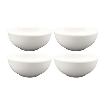 Moove dia.5.5" h:2.5" 15 oz. Round Warm White Porcelain Bowl (Set of 4)