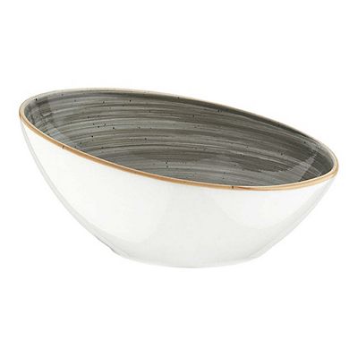 Space dia.8.75" h:3" 29 oz. Round Grey Porcelain Bowl