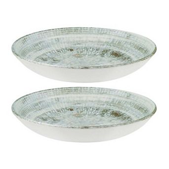 Odette dia.10" h:2" 44 oz. Round Decorated Porcelain Bowl (Set of 2)