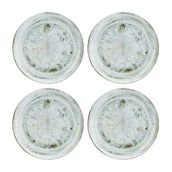Odette dia.10" Round Decorated Porcelain Plate (Set of 4)