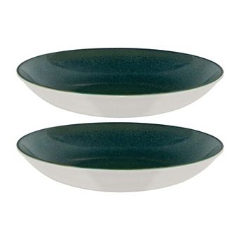 Mar dia.11" h:2.5" 57 oz. Round Blue Porcelain Bowl (Set of 2)