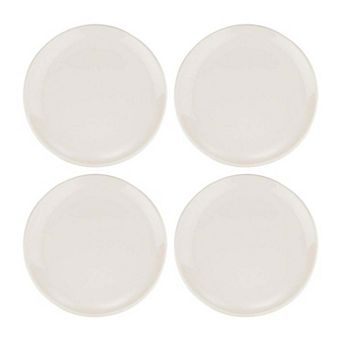 Gourmet dia.8.25" Round Warm White Porcelain Plate (Set of 4)