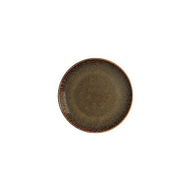 Tierra dia.8.25" Round Brown Porcelain Plate (Set of 4)