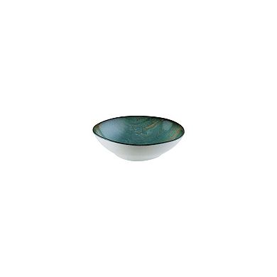 Madera 7" x 6.5" x h:2" 17 oz. Organic Shape Decorated Porcelain Bowl (Set of 4)