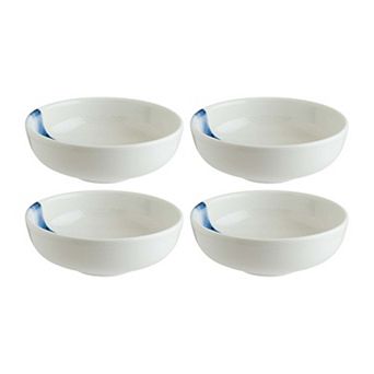 Blue Wave dia.5.5" h:2" 15 oz. Round Decorated Porcelain Bowl (Set of 4)