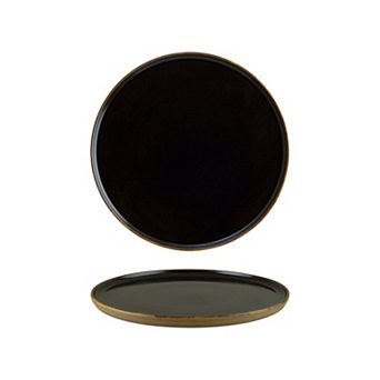 Sphere Earth dia.11" Round Brown Porcelain Plate