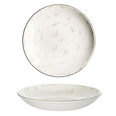 Grain dia.11" h:2.5" 57 oz. Round Decorated Porcelain Bowl (Set of 2)