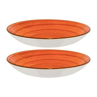 Terracota dia.10" h:2" 44 oz. Round Terracotta Porcelain Bowl (Set of 2)