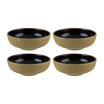Sphere Earth dia.5.5" h:2" 15 oz. Round Brown Porcelain Bowl (Set of 4)
