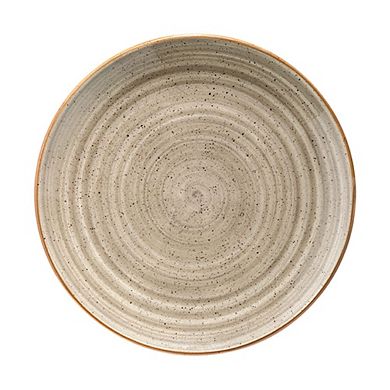 Terrain dia.8.25" Round Brown Porcelain Plate (Set of 4)
