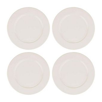 Banquet dia.7.5" Round Warm White Porcelain Plate (Set of 4)