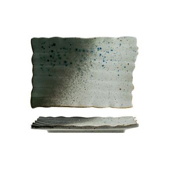 Gaia 13" x 8.75" Rectangular Decorated Porcelain Plate