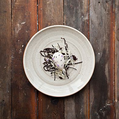 Terrain dia.10.5" Round Brown Porcelain Plate (Set of 4)