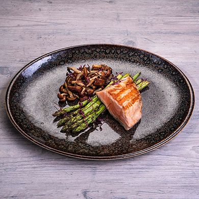 Tierra dia.10.5" Round Brown Porcelain Plate (Set of 4)