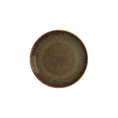 Tierra dia.10.5" Round Brown Porcelain Plate (Set of 4)