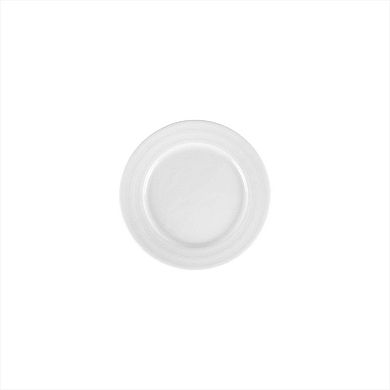 Porcelain Lizbon dia.7" Round White Porcelain Plate (Set of 4)