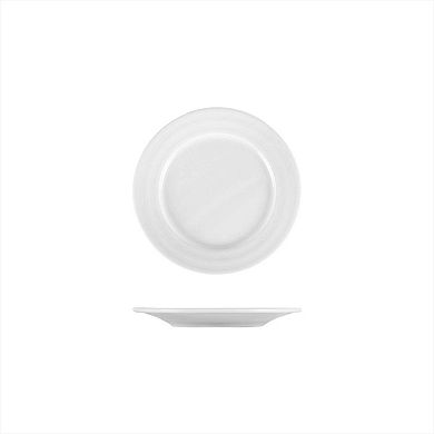 Porcelain Lizbon dia.7" Round White Porcelain Plate (Set of 4)