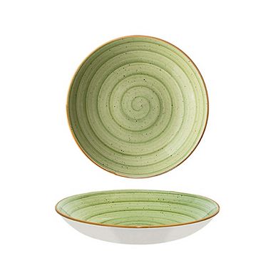 Therapy dia.9" h:2" 34 oz. Round Green Porcelain Bowl (Set of 4)