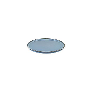Sky dia.8.75" Round Blue Porcelain Plate (Set of 4)