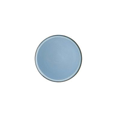 Sky dia.8.75" Round Blue Porcelain Plate (Set of 4)
