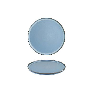 Sky dia.8.75" Round Blue Porcelain Plate (Set of 4)