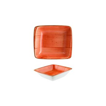 Terracota 7.5" x 6.5" x h:2" 20 oz. Square Terracotta Porcelain Bowl