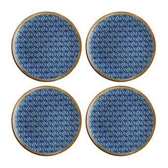 Calif dia.12" Round Decorated Porcelain Plate (Set of 4)