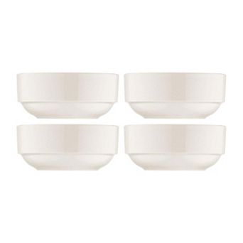 Banquet dia.5.5" h:2.5" 17 oz. Round Warm White Porcelain Bowl (Set of 4)