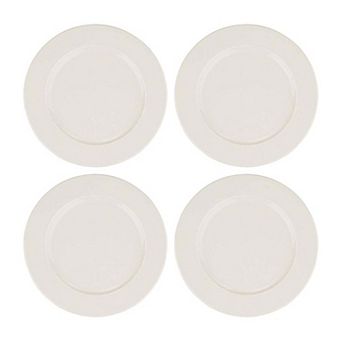 Banquet dia.8.25" Round Warm White Porcelain Plate (Set of 4)