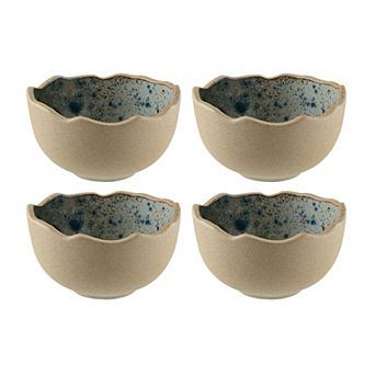 Gaia dia.4" h:8.75" 10 oz. Round Decorated Porcelain Bowl (Set of 4)