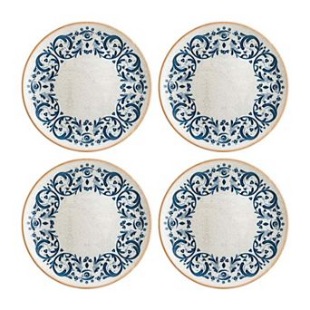 Viento dia.10.5" Round Decorated Porcelain Plate (Set of 4)