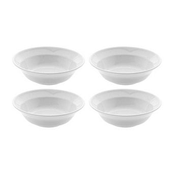 Porcelain Saturn dia.6" h:1.5" 12 oz. Round White Porcelain Bowl (Set of 4)