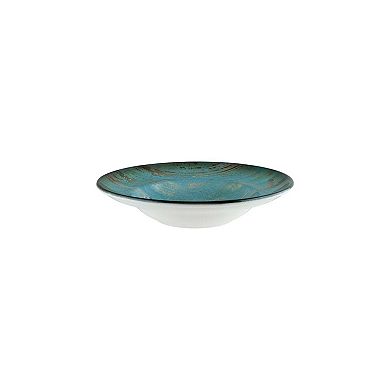 Madera dia.10.75" h:2.25" 16 oz. Round Decorated Porcelain Bowl (Set of 2)