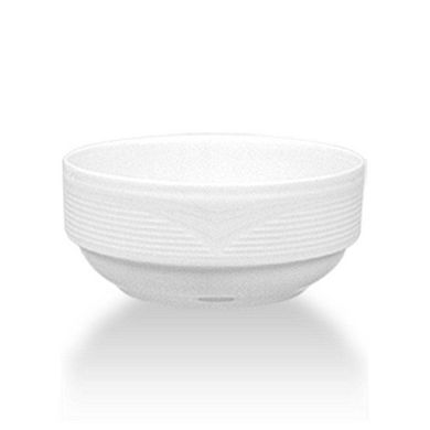 Porcelain Saturn dia.4.75" h:2" 13 oz. Round White Porcelain Bowl (Set of 4)