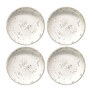Grain dia.8" h:1.5" 17 oz. Round Decorated Porcelain Bowl (Set of 4)